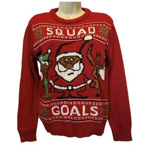 American Stitch Santa Holiday Crew Neck Christmas Ugly Sweater